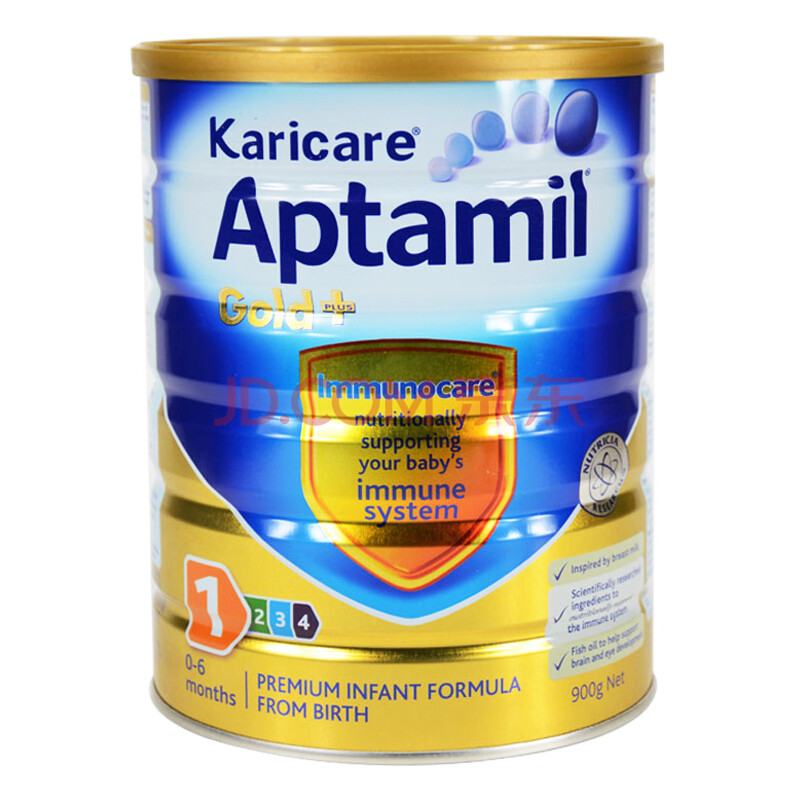 【买9送2,共11罐】Karicare Aptamil 新西兰金装加强奶粉 1段(0-6个月) 800g图片-京东商城
