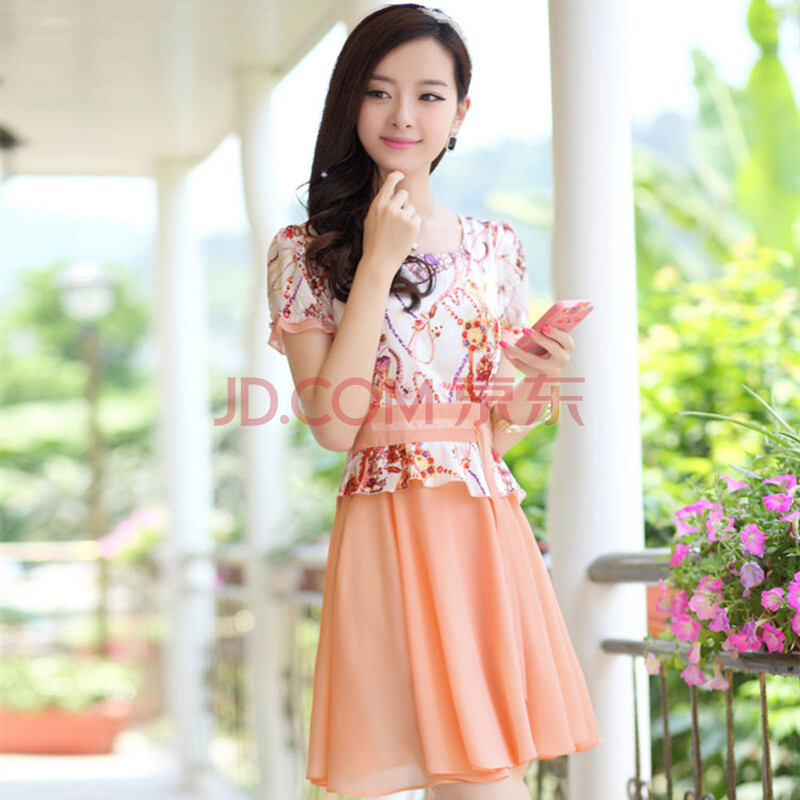 2014女裙夏季新款忆裳媚儿 雪纺女裙 <em>淑女装</em> 韩