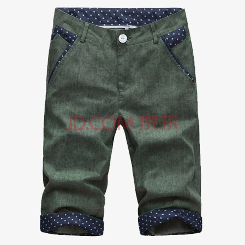 2014夏装新款男装时尚休闲亚麻七分裤<em>直通</em>薄