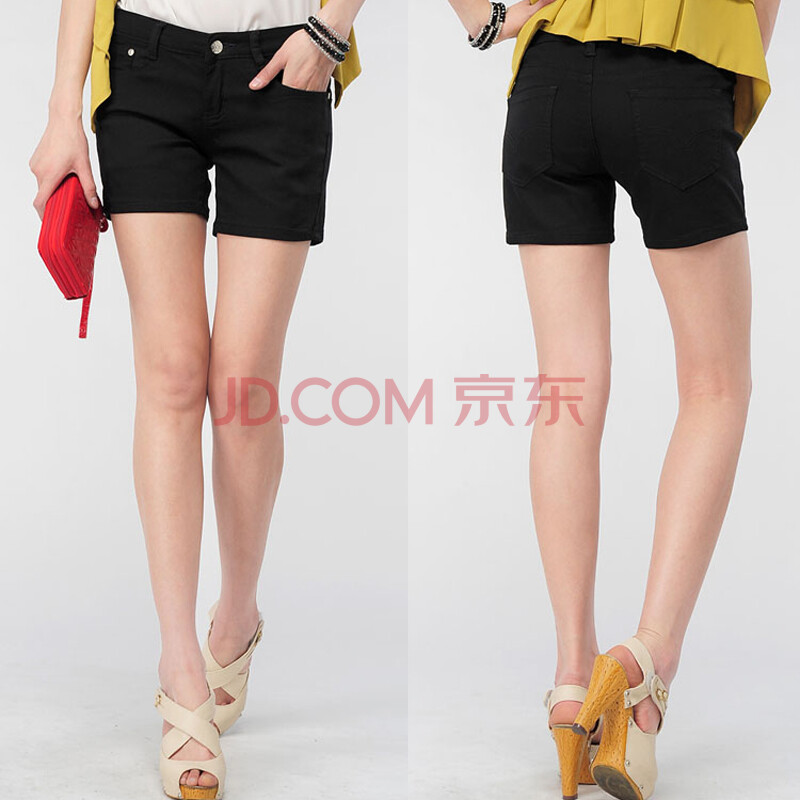 2014新款加肥加大<em>码短裤</em>弹力牛仔棉三分裤薄