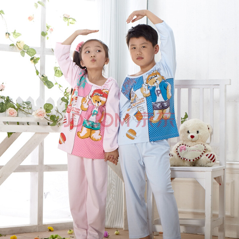 纯棉新款<em>春秋儿童睡衣</em>