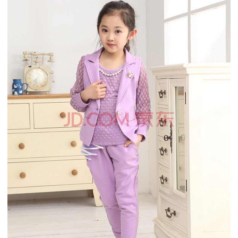 童装<em>女</em>大童春装2014新款女童韩版<em>套装</em>宝宝儿