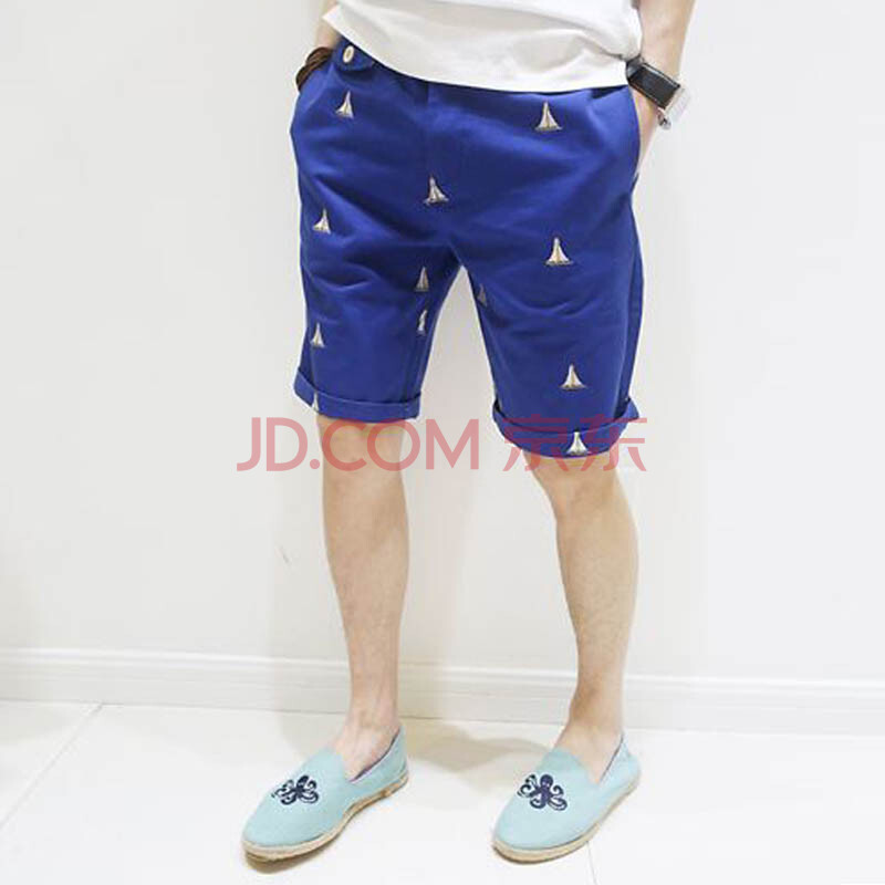 S&M 2014夏季日韩帆船<em>刺绣休闲短裤</em>五分裤 