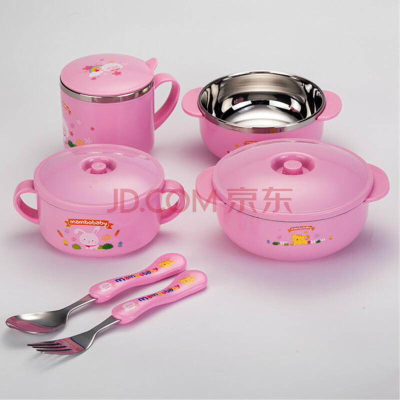 蔓葆儿童餐具不锈钢碗 婴儿双耳碗 宝宝碗保温