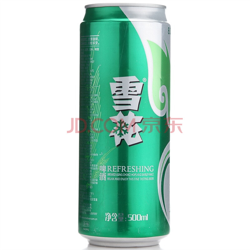 雪花啤酒(snowbeer) 8度清爽500ml听装