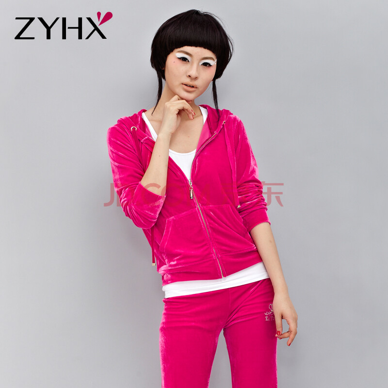 自由呼吸天鹅绒运动套装女 韩版卫衣套装秋季运动服套装秋装运动装
