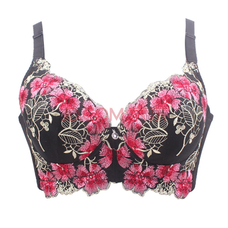 姿婷薄杯薄款刺绣女内衣性感收副乳聚拢<em>胸罩</em>调