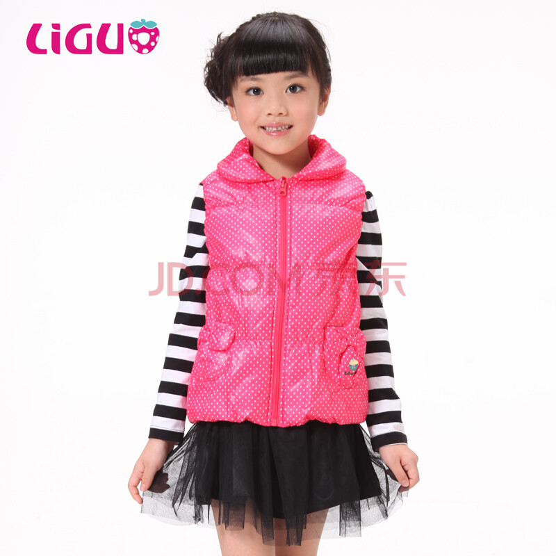 <em>力果童装</em> 女童<em>马甲</em>2013韩版新款儿童<em>马甲</em>背心