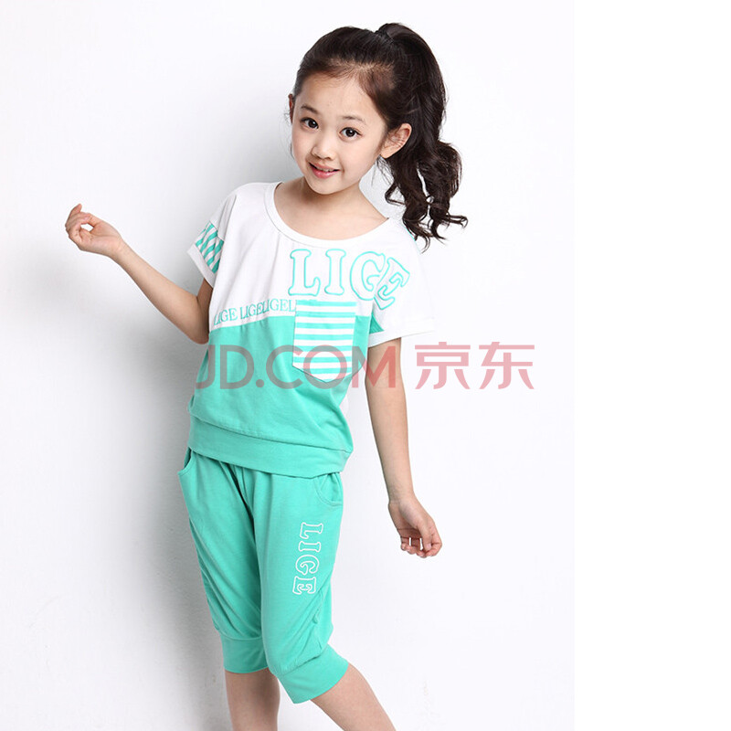 兔蜗蜗 <em>儿童套装女</em> 夏装 运动服<em>套装女</em> 女童夏季