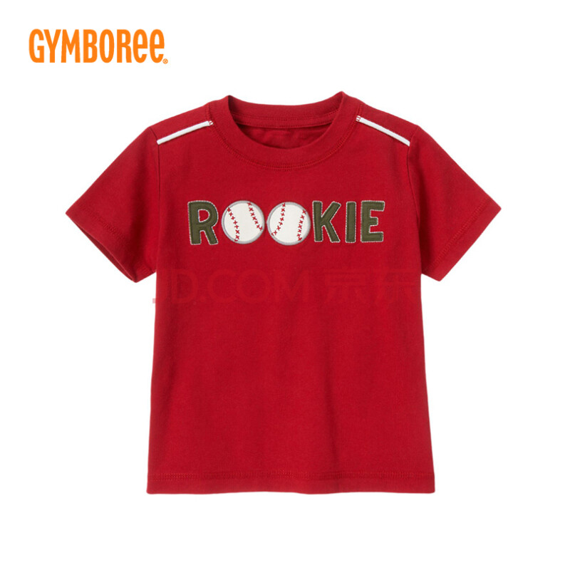 gymboree/金宝贝美国童装 夏款 男童 棒球字母t恤 140106854 红色 2岁