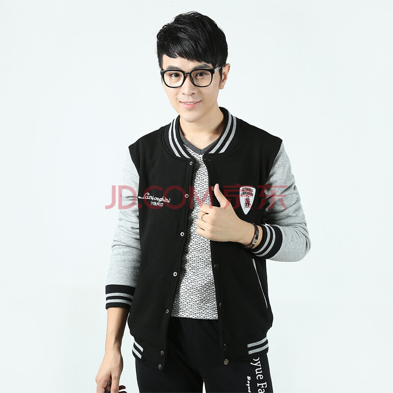 秋冬款韩版加绒<em>外套</em>uzp<em>学生潮</em>衣服<em>男青少年</em>棒
