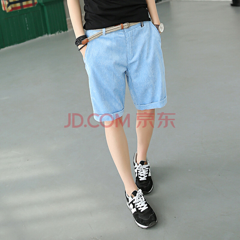 FZL 夏装新款 韩版男士休闲裤宽松<em>五分裤</em> <em>灯芯</em>