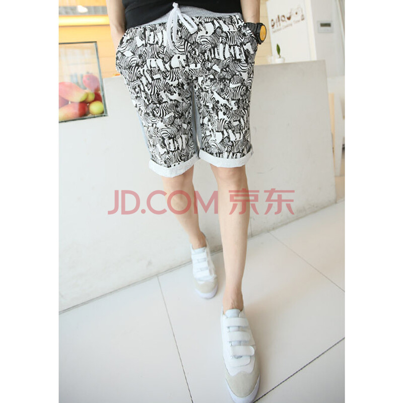 木堤 2014新款韩版<em>男士</em>休闲裤短裤<em>马裤 黑色</em> X