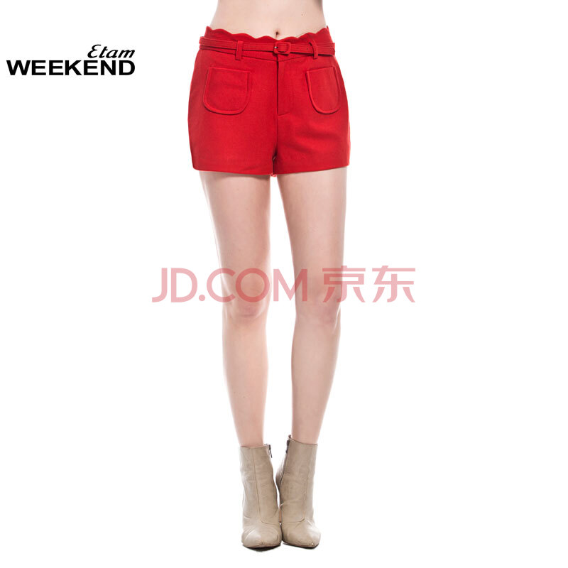 艾格 Weekend 冬季2 <em>小口袋</em>波浪休闲<em>短裤</em>130