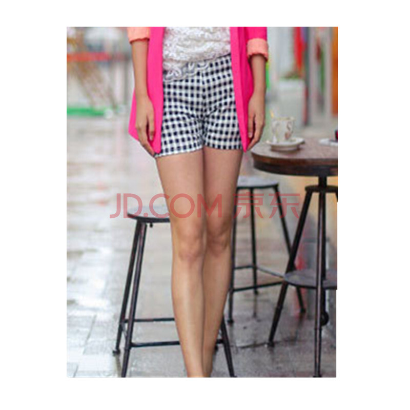 魔灯诚堡 2014春夏新款<em>方格短裤</em>热裤三分打底