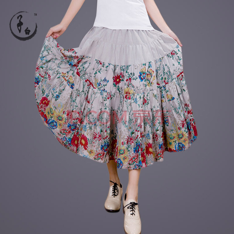 噜噜比比圣迪奥2014<em>夏装</em>新款<em>女装</em>碎花纯棉长