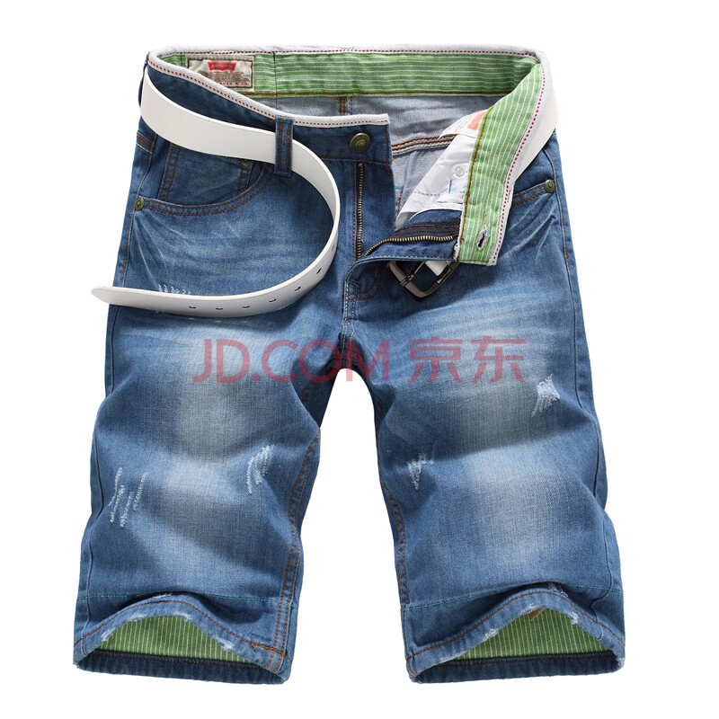 2014夏季男新款男式<em>牛仔</em>裤<em>牛仔</em>中裤<em>马裤</em>短裤