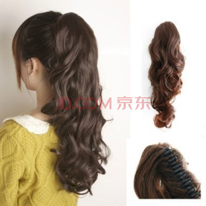 小苏妞 假发 爪夹梨花卷蓬松<em>马尾</em> <em>女生</em>发量多微