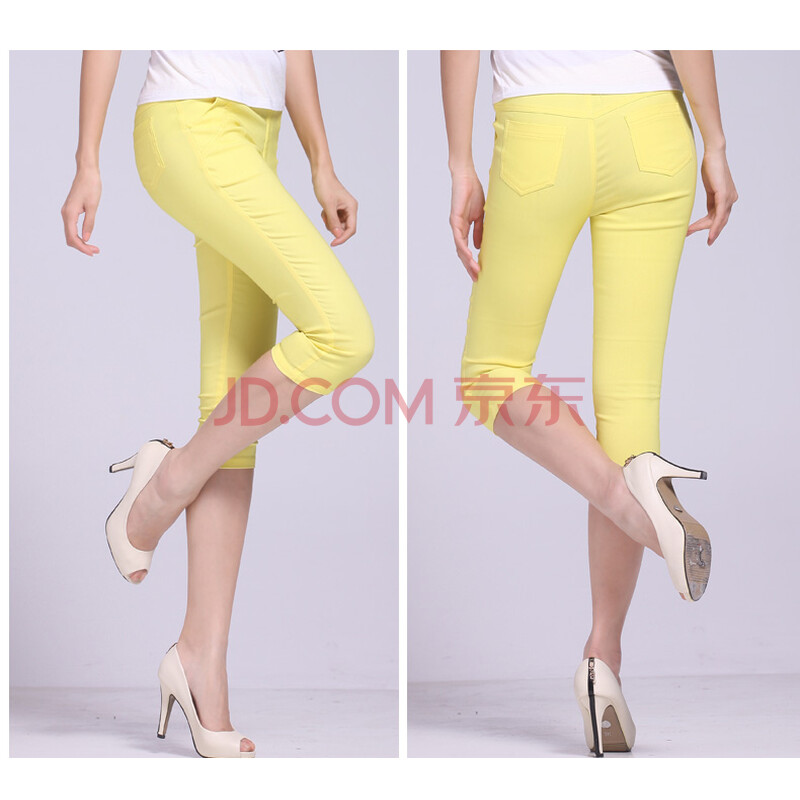 <em>夏季</em>薄款7分裤女装外穿<em>打底</em>裤 <em>紧身</em>糖果色小脚