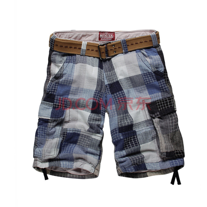 麻吉 MATCH 2014夏装多袋<em>短裤大码男装</em> 棉质