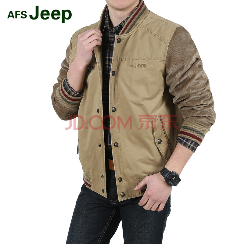 14春装新款<em>战地吉普</em>正品夹克<em>外套</em>afsjeep罗纹