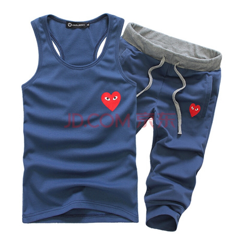 货到付款 2014 <em>夏季</em>新款 9色<em>男士</em>背心<em>短裤</em>套装