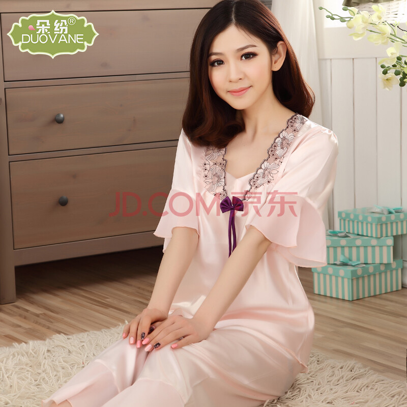 【<em>货到付款</em>】朵纷 <em>女人睡衣</em> <em>女士</em>夏季时尚短袖