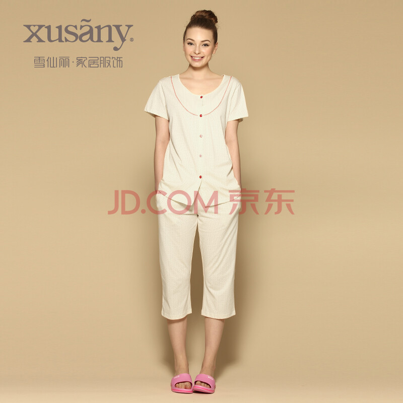 014夏季新款女士家居服短袖时尚纯棉<em>睡衣</em>女 香