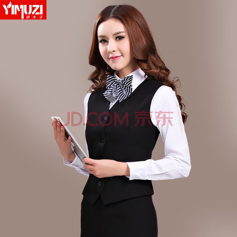 伊木子<em>2014</em>新款<em>马夹</em>职业装<em>女装</em>银行酒店工作