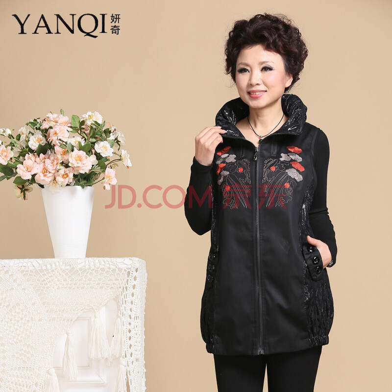 妍奇 <em>中老年女马甲</em>妈妈装女装中年女春秋新款