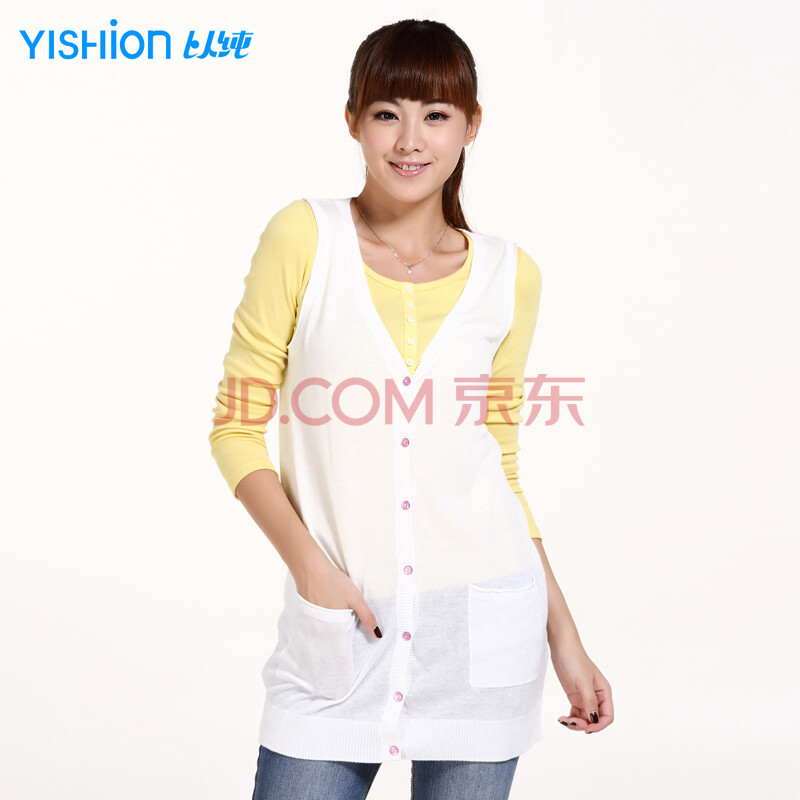 <em>以纯</em> 反季特卖 女装针织<em>开衫毛衣</em>10322302 米