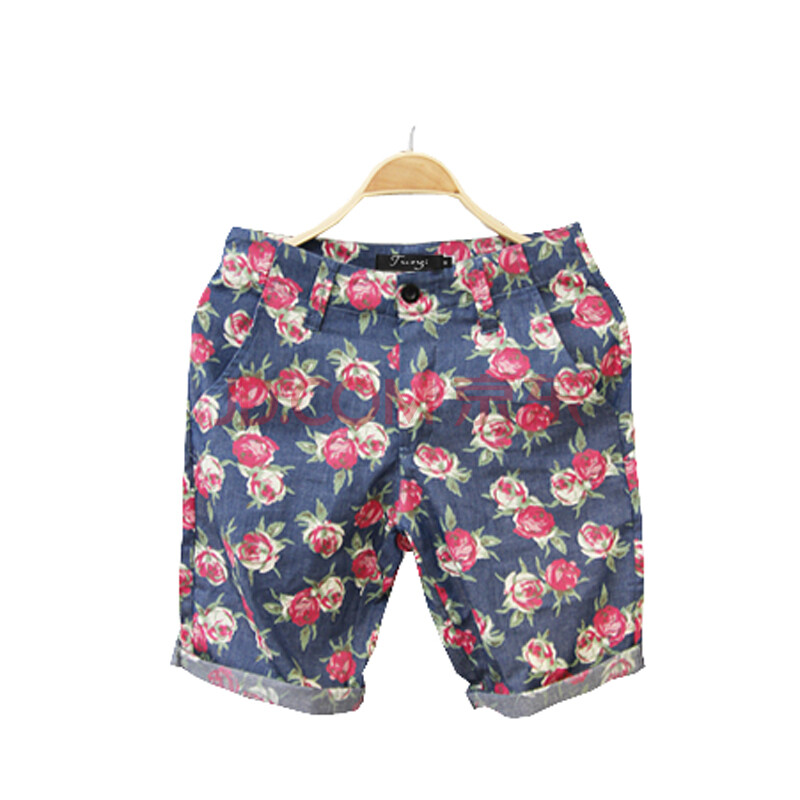 TUOYI拓一夏季<em>新款</em>花炮花<em>短裤男士</em>休闲裤沙滩