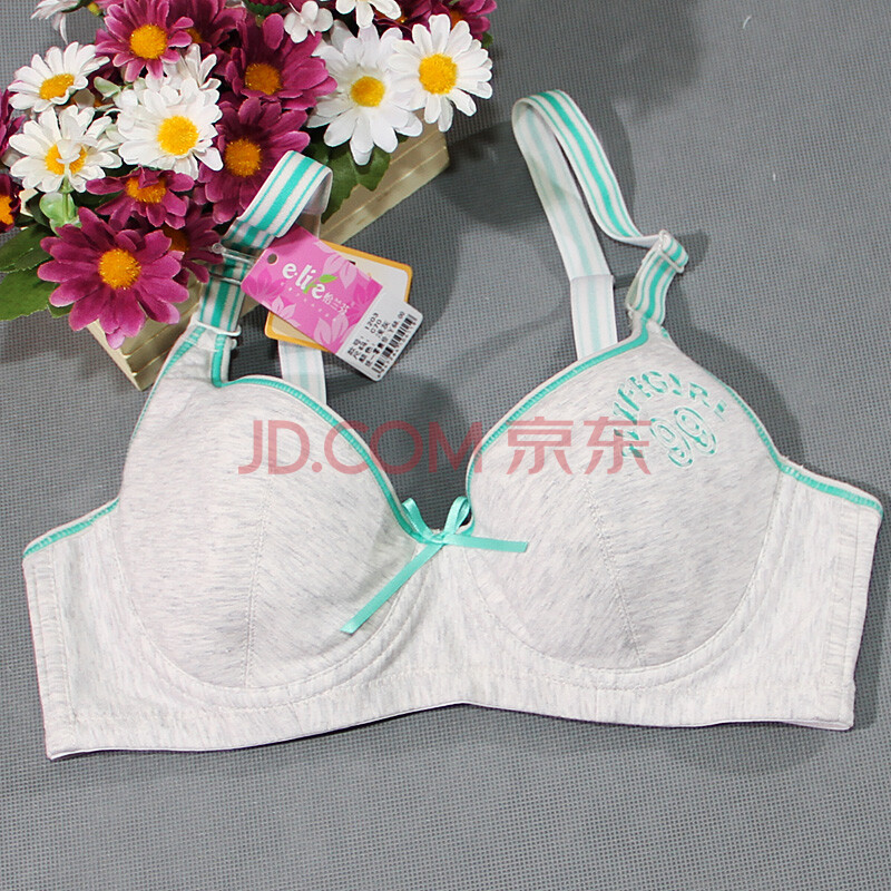<em>怡兰芬</em>少女<em>文胸</em>纹<em>胸罩</em>学生<em>内衣</em> 钢圈薄棉聚拢