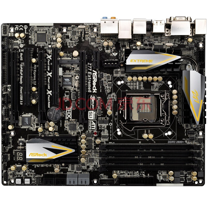 新低价：ASRock 华擎 Z77 极限玩家6 主板（6*USB3.0、前置USB面板）