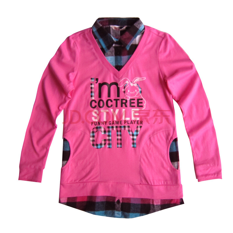 <em>棵棵树少年装 女</em>大童秋装21032009 T恤 玫红 