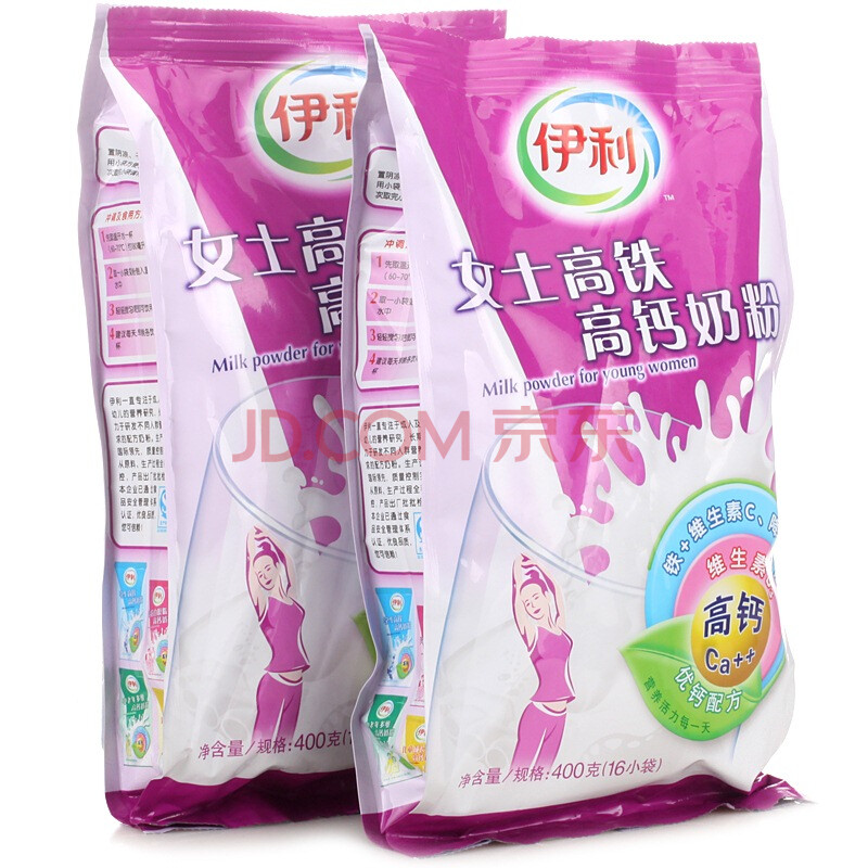 【<em>伊利</em>奶粉】<em>伊利</em>高铁高钙<em>女士</em>奶粉400g*2袋
