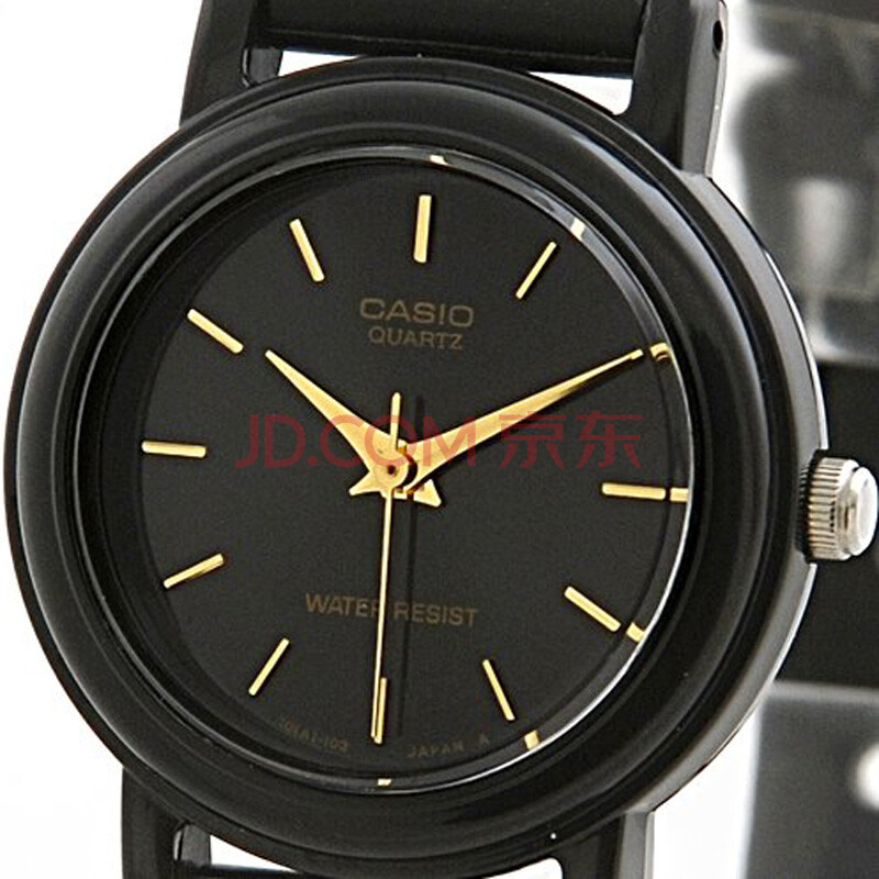 卡西欧 CASIO 石英表<em>女士手表 黑色</em>圆形指针女