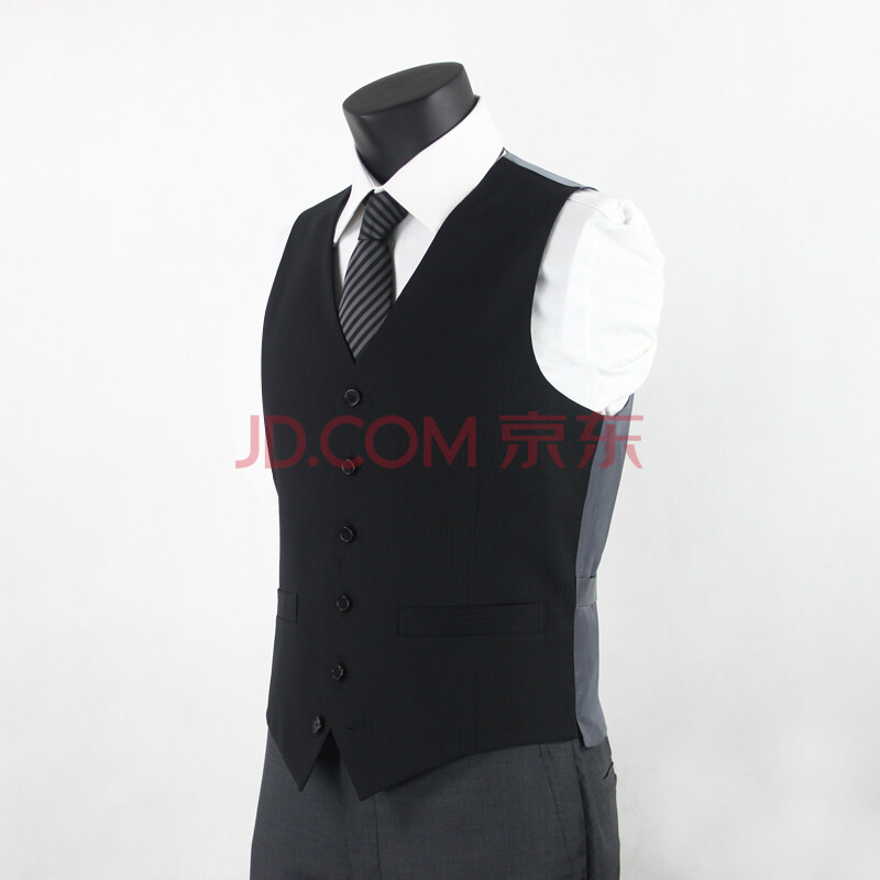 Eabri <em>黑色</em>暗纹全<em>羊毛</em>正装西服<em>马甲</em> <em>马甲黑色</em>暗