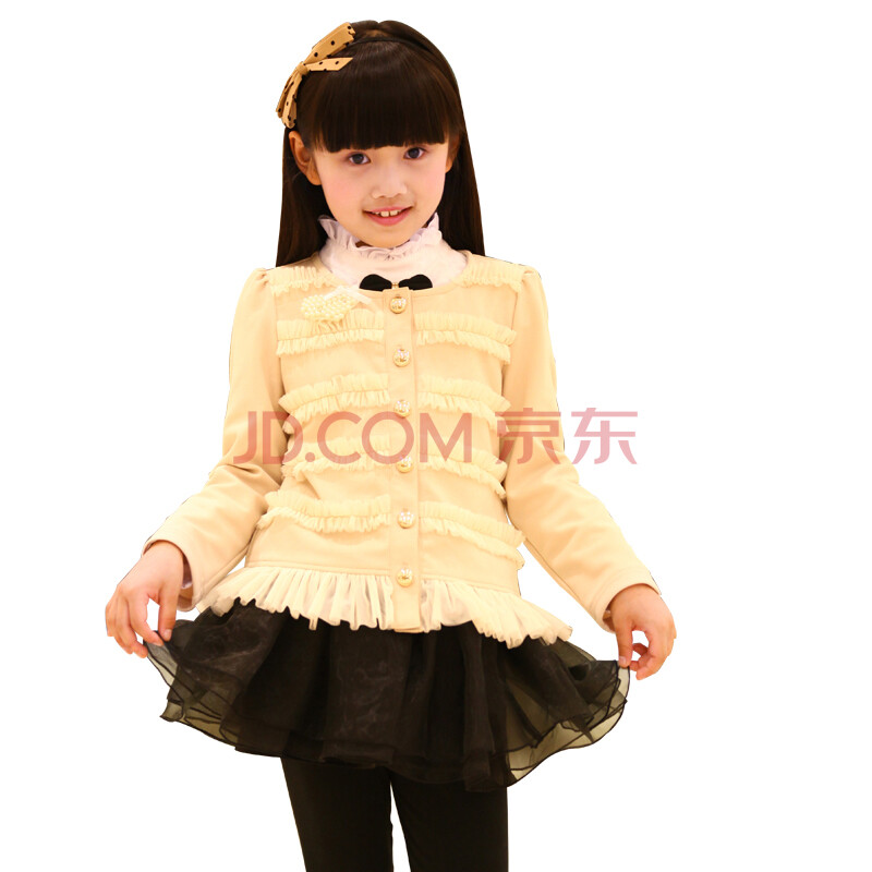 DEESHA<em>笛莎女童装</em>秋季新款<em>外套</em>1217303 驼
