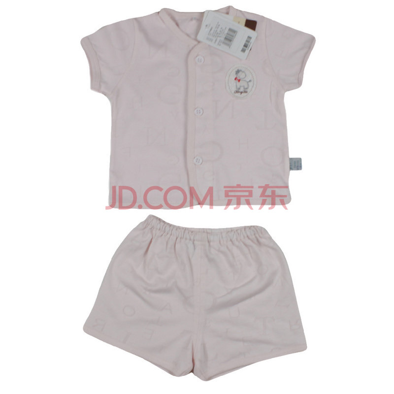 童泰 儿童 对开半袖套装 5161 粉红 73码图片