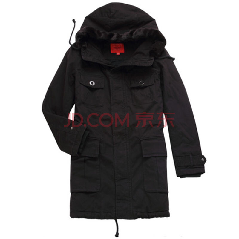 以纯YISHION 休闲男装中长款棉风衣外套1141