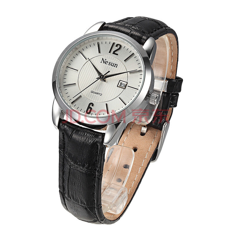 NESUN尼尚女士石英时尚手表\/真皮表带\/单历日