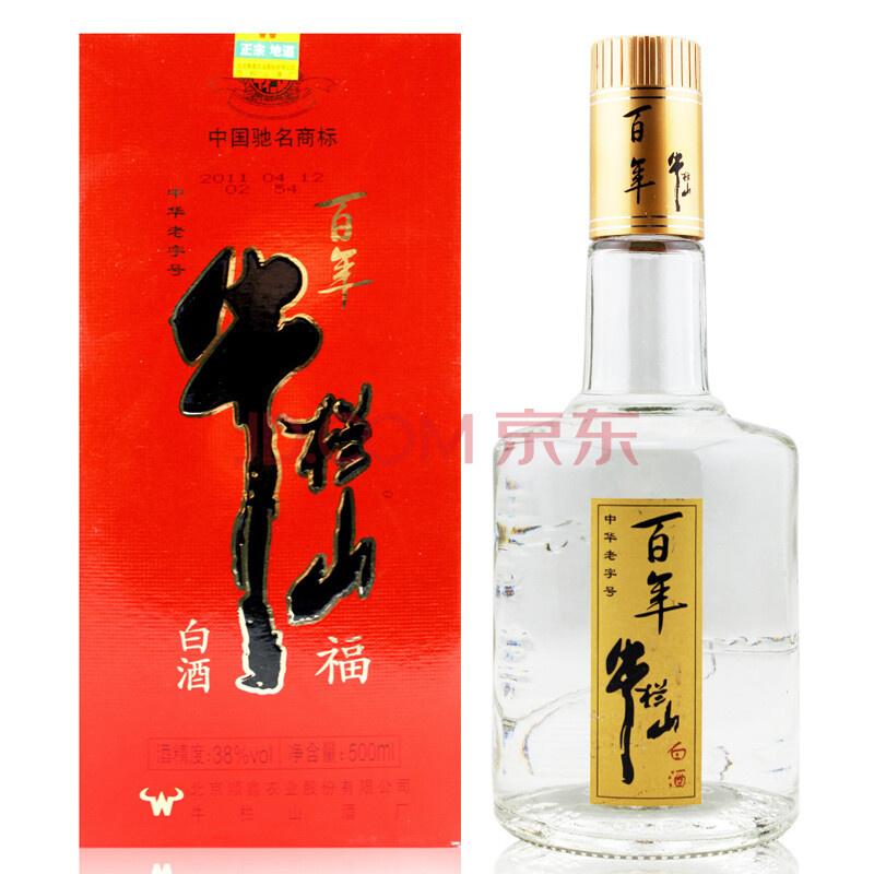 百年牛栏山红福酒38度500ml图片