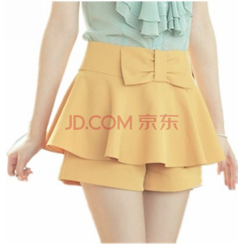 达思彼 新款复古高腰百搭甜美<em>蝴蝶结短裤</em>裙YP