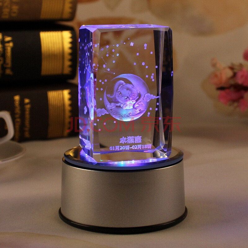 精信水晶Cansen Crystal内雕十二星座<em>水瓶座</em>工