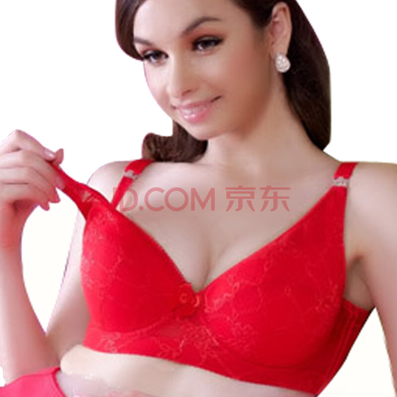 唐绵 孕妇<em>哺乳文胸</em>哺乳内衣<em>带钢圈</em>8929 红色 9