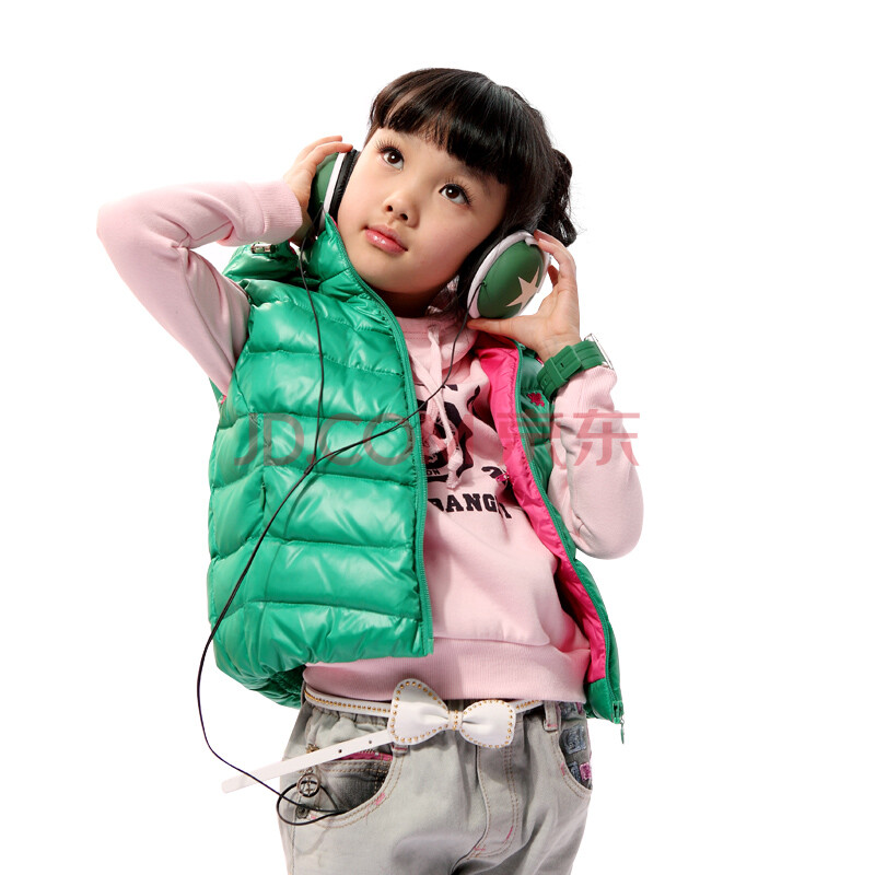 阿杰邦尼童装2012<em>女童连帽羽绒马甲</em>背心秋装