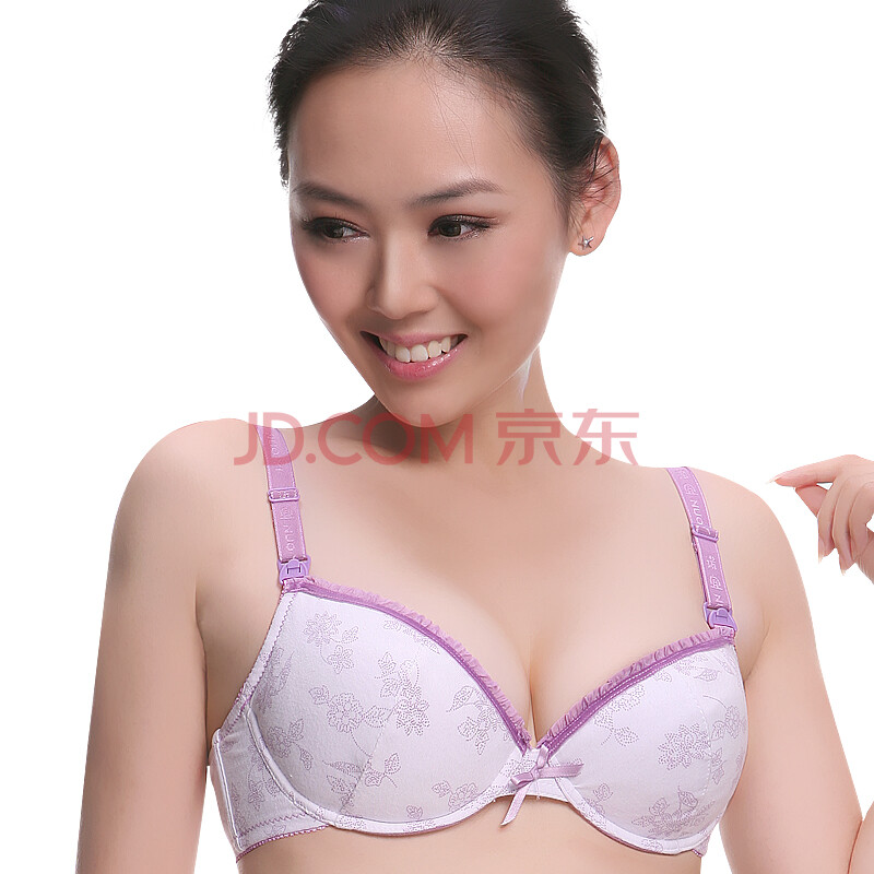 孕妇内衣<em>文胸</em> 纯棉孕妇哺乳<em>胸罩</em> 上开扣印花喂