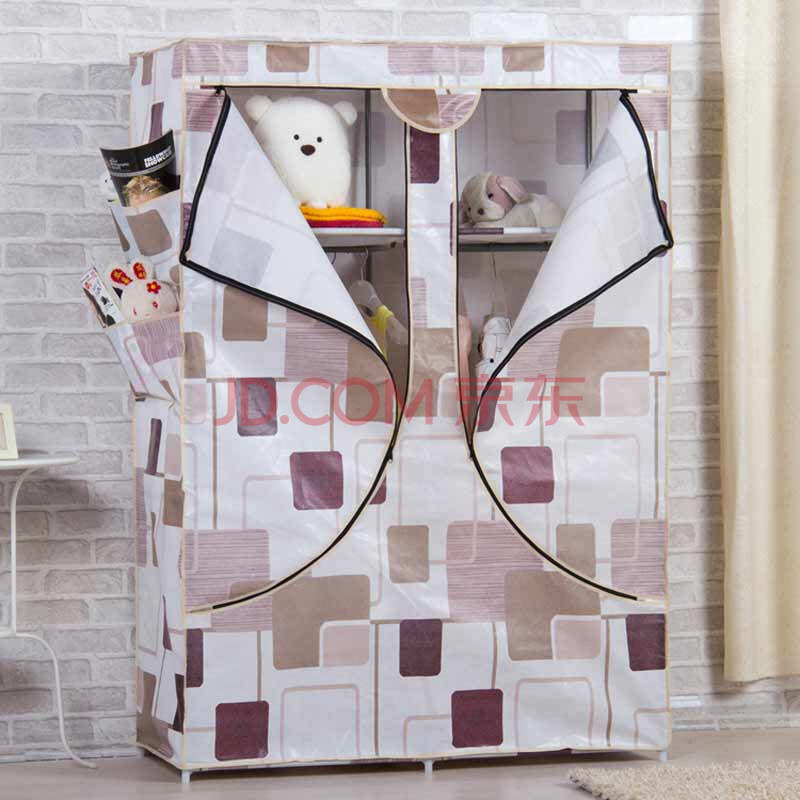 咱家 全封闭布衣柜 简易衣柜 布衣橱 特价 宜家