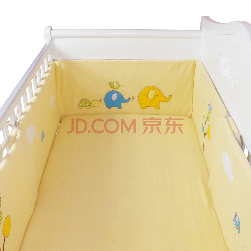 霖贝儿 <em>婴儿</em>床 <em>摇粒绒</em>床品套件 床围<em>外套</em>拉链可
